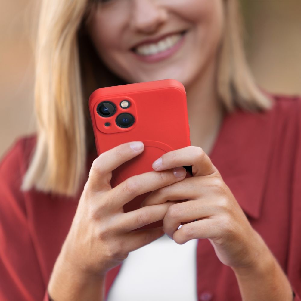 SILICONE MAG COVER case compatible with MagSafe for IPHONE 12 Mini red - Image 6
