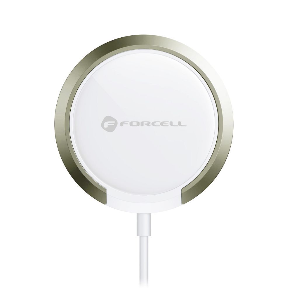FORCELL F-ENERGY PowerPod vezeték nélküli töltő, MagSafe-kompatibilis, gyűrűs/állványos kialakítással, 2 A, 15 W, fehér - Image 3