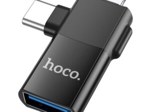 HOCO adapter OTG Type C (male) / Lightning (male) to USB A (female) 2in1 UA17 black