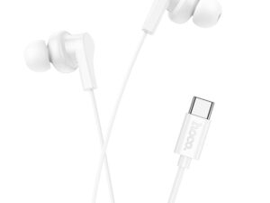 HOCO wire earphones Type C with microphone M114 white