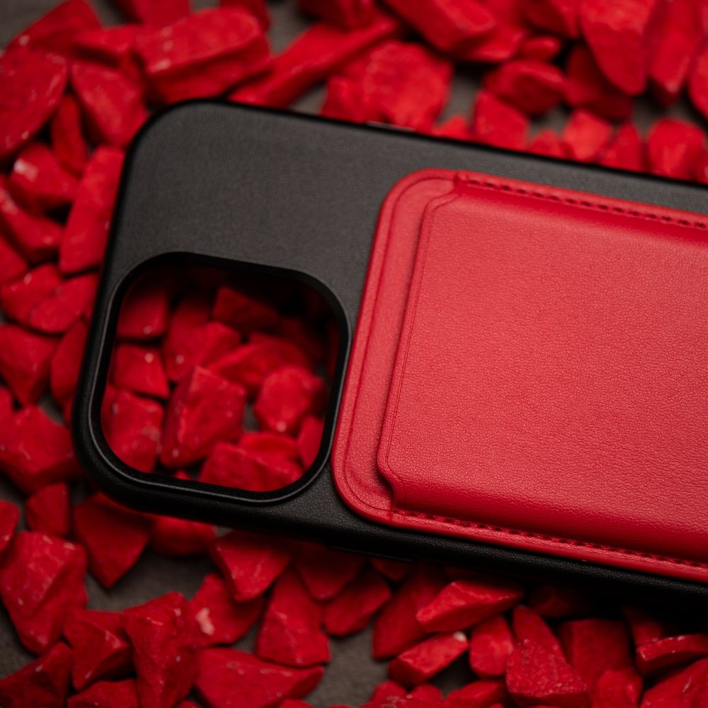 LEATHER MAG WALLET compatible with MagSafe red - Image 6