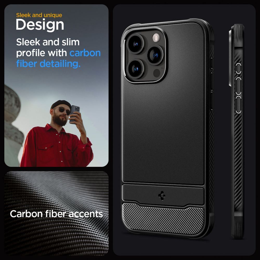 SPIGEN Rugged Armor MAG compatible with MAGSAFE for IPHONE 15 PRO MAX matte black - Image 10