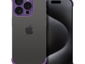 MINI BUMPERS case with camera island protection for IPHONE 15 Pro dark purple