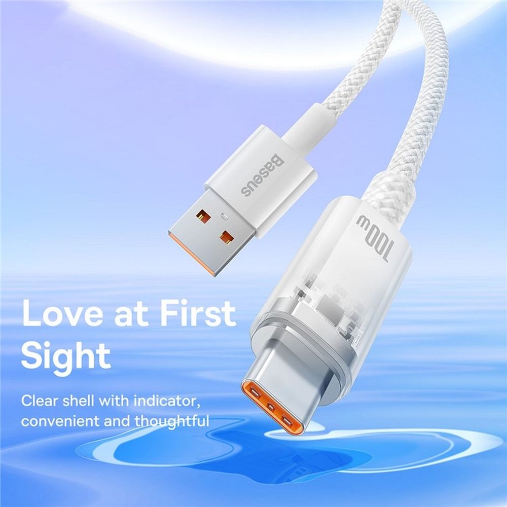 BASEUS cable USB A to Type C PD 100W Explorer CATS010402 1 m white - Image 5