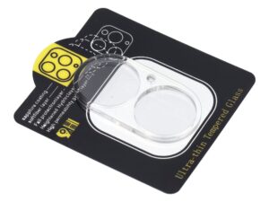 5D Full Glue Camera Tempered Glass - for iPhone 16 Plus Transparent
