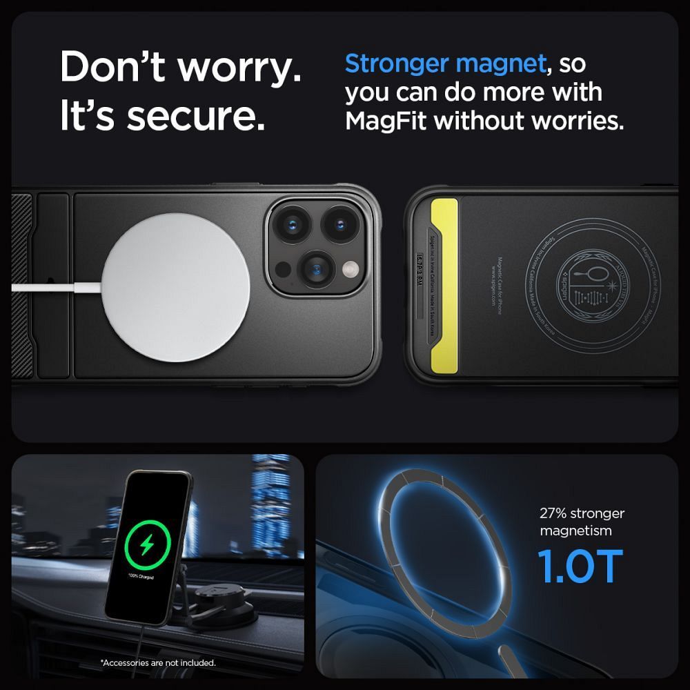 SPIGEN Rugged Armor MAG compatible with MAGSAFE for IPHONE 15 PRO MAX matte black - Image 12
