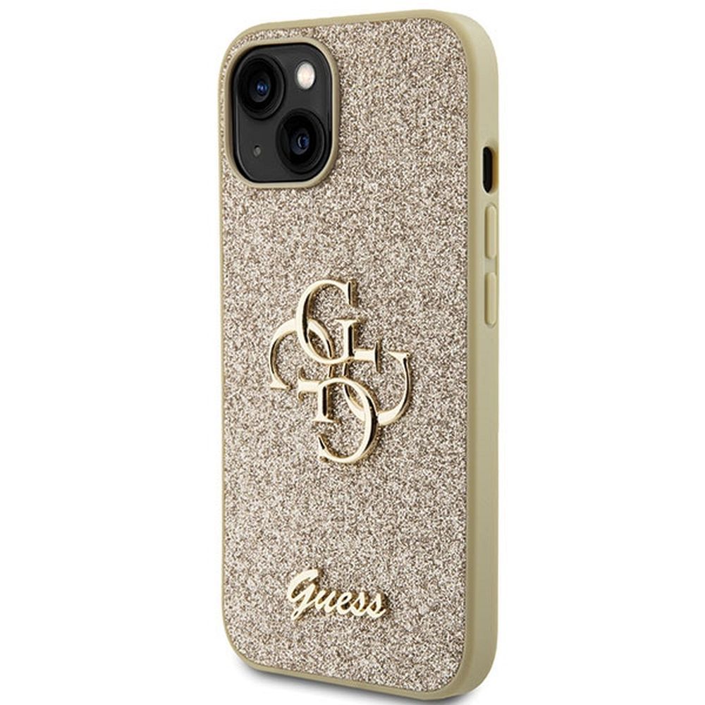 GUESS case for IPHONE 15 GUHCP15SHG4SGD (Fixed Glitter Big 4G) gold - Image 7