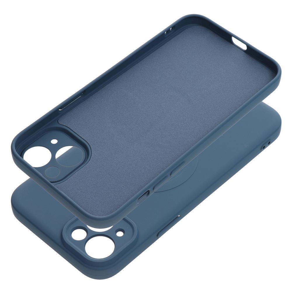 SILICONE MAG COVER case compatible with MagSafe for IPHONE 15 Plus blue - Image 3