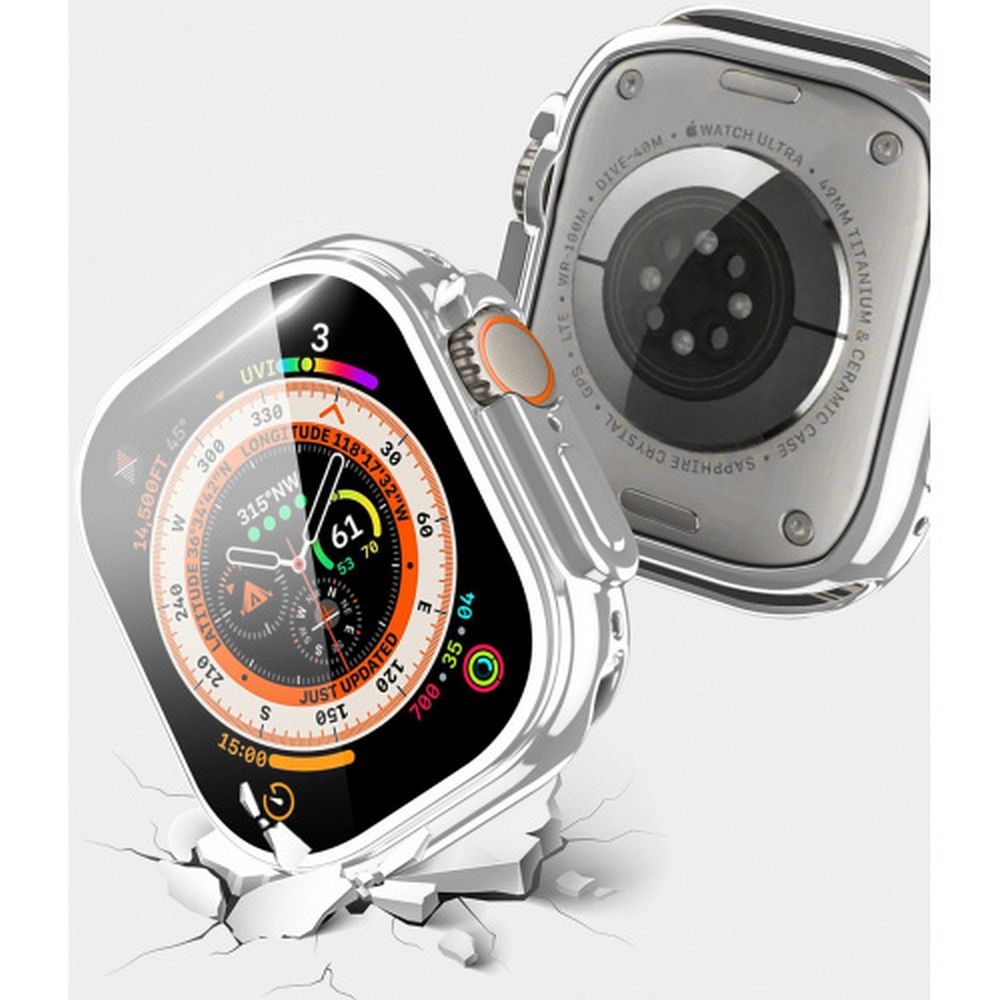 DUX DUCIS case SAMO protective with glass for Apple Watch Ultra / Ultra 2 49 mm silver - Image 5