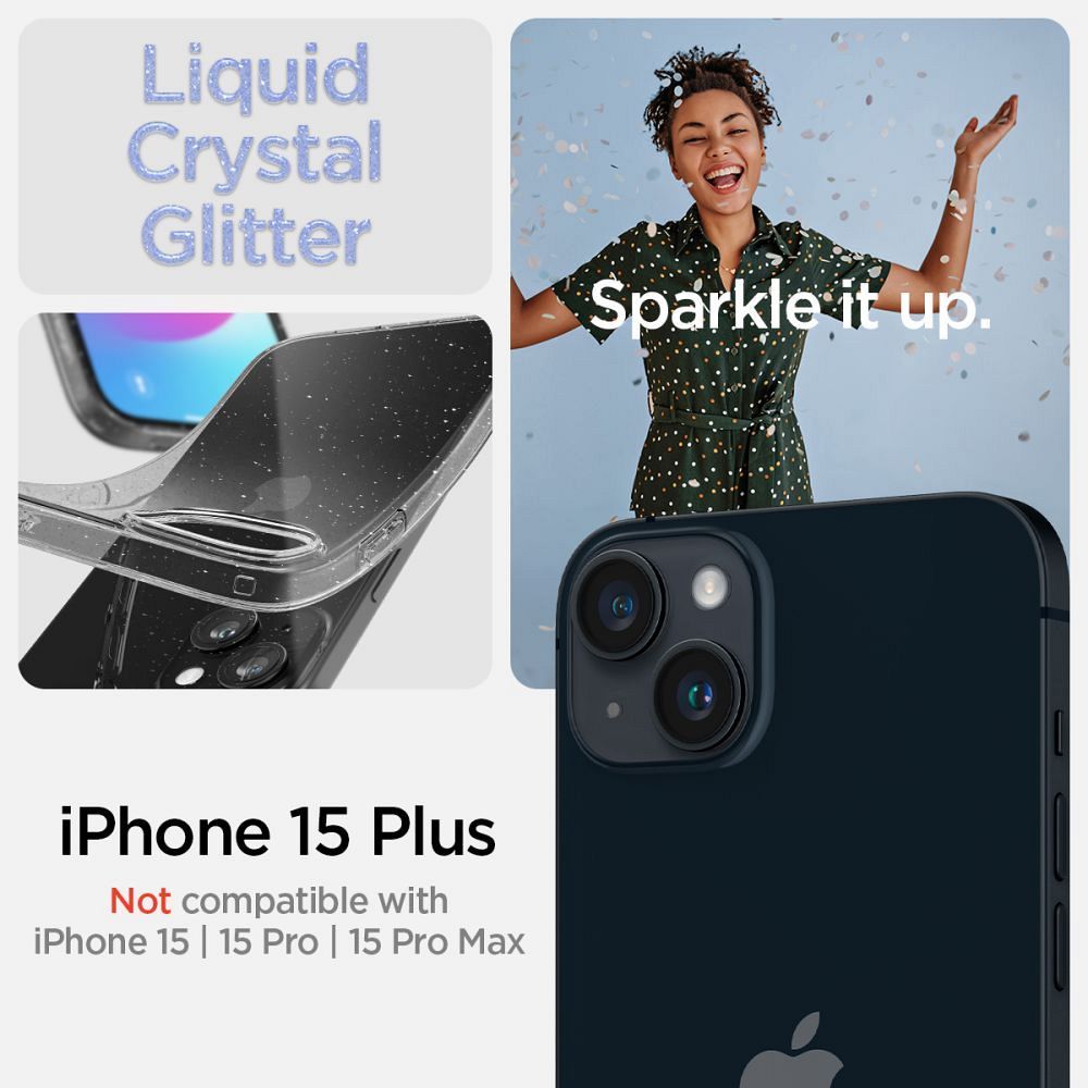 SPIGEN Liquid Crystal case for IPHONE 15 PLUS glitter crystal - Image 12