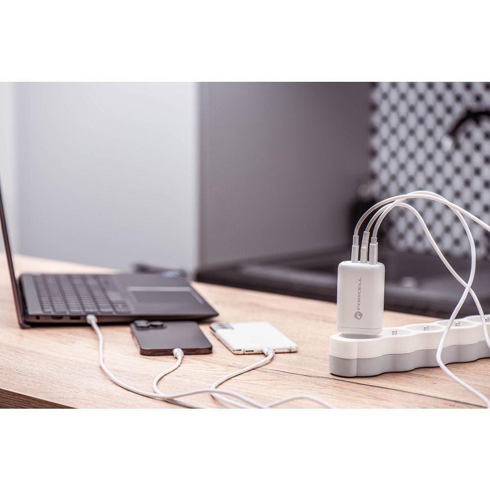 FORCELL F-ENERGY GaN TFK-TC-65WPD travel charger 2 x Type C + USB A PD QC4.0 3A 65W white - Image 24