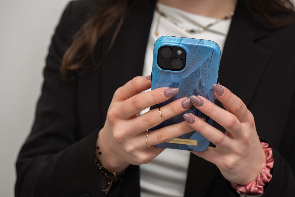 FORCELL F-PROTECT Mirage case compatible with MagSafe for IPHONE 14 PRO blue bird - Image 10