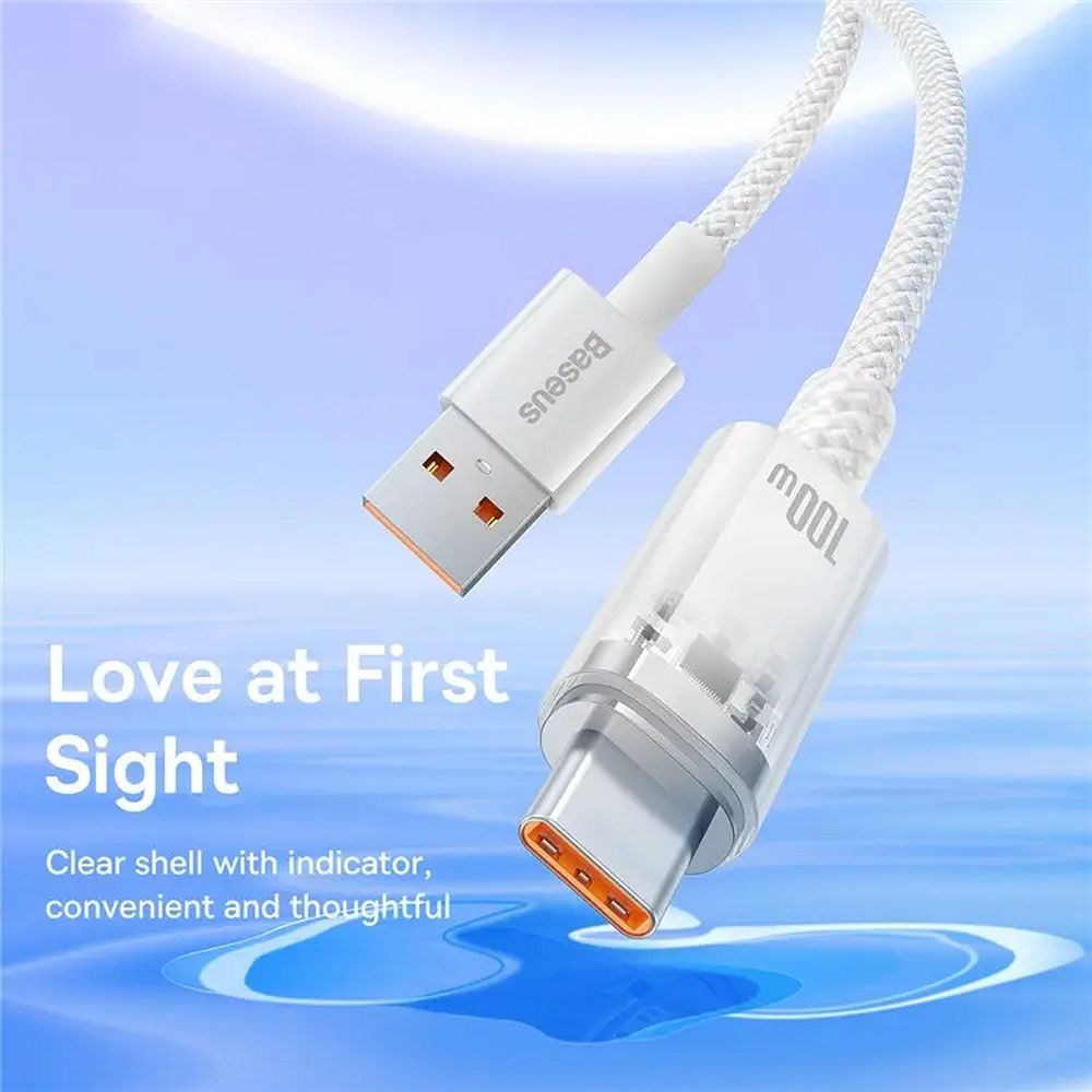 BASEUS cable USB A to Type C PD 100W Explorer CATS010502 2 m white - Image 5