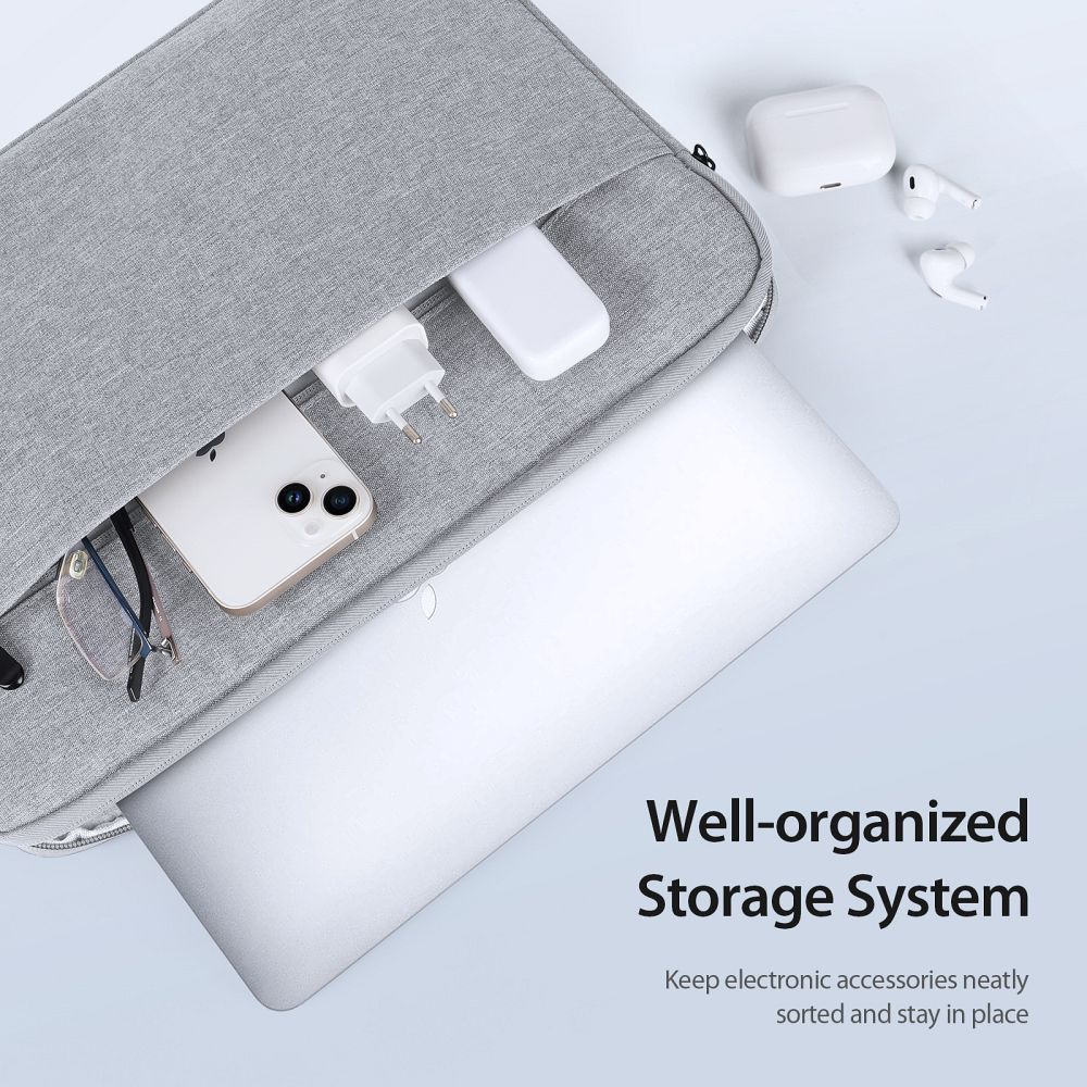 DUX DUCIS case LBDB for laptop 14-15,4" Horizontal Sleeve light grey - Image 2