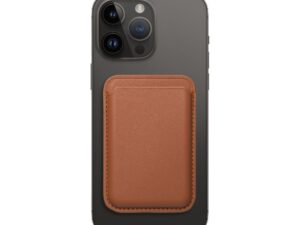 LEATHER MAG WALLET compatible with MagSafe brown
