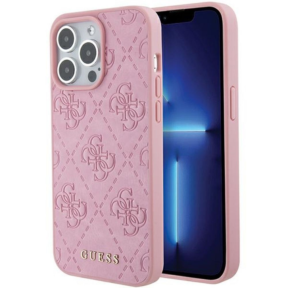 GUESS case for IPHONE 15 Pro GUHCP15LP4EPMP (Quilted 4G Classic) pink