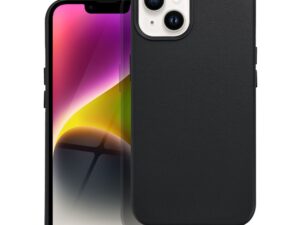 LEATHER MAG COVER case for IPHONE 14 black