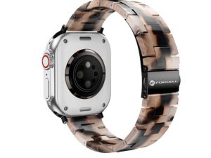 FORCELL F-DESIGN FA04 marble textured resin strap for APPLE Watch 38 / 40 / 41 mm brown