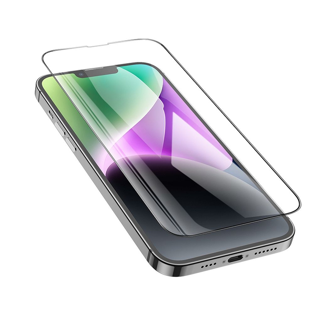 HOCO tempered glass HD 5D Guardian shield (SET 10in1) - for iPhone 13 / 13 Pro / 14 black (G14) - Image 4