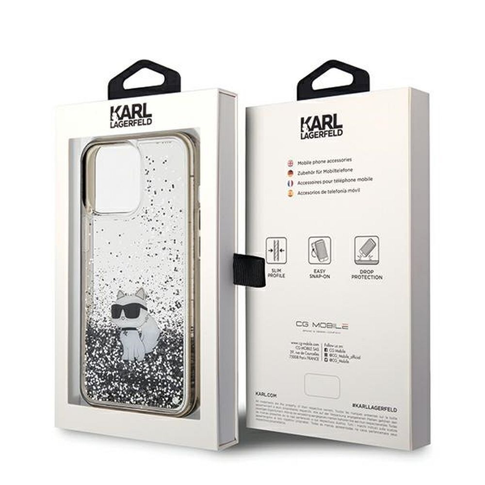 KARL LAGERFELD case for IPHONE 13 Pro Max KLHCP13XLKCNSK (Liquid Glitter C) transparent - Image 8