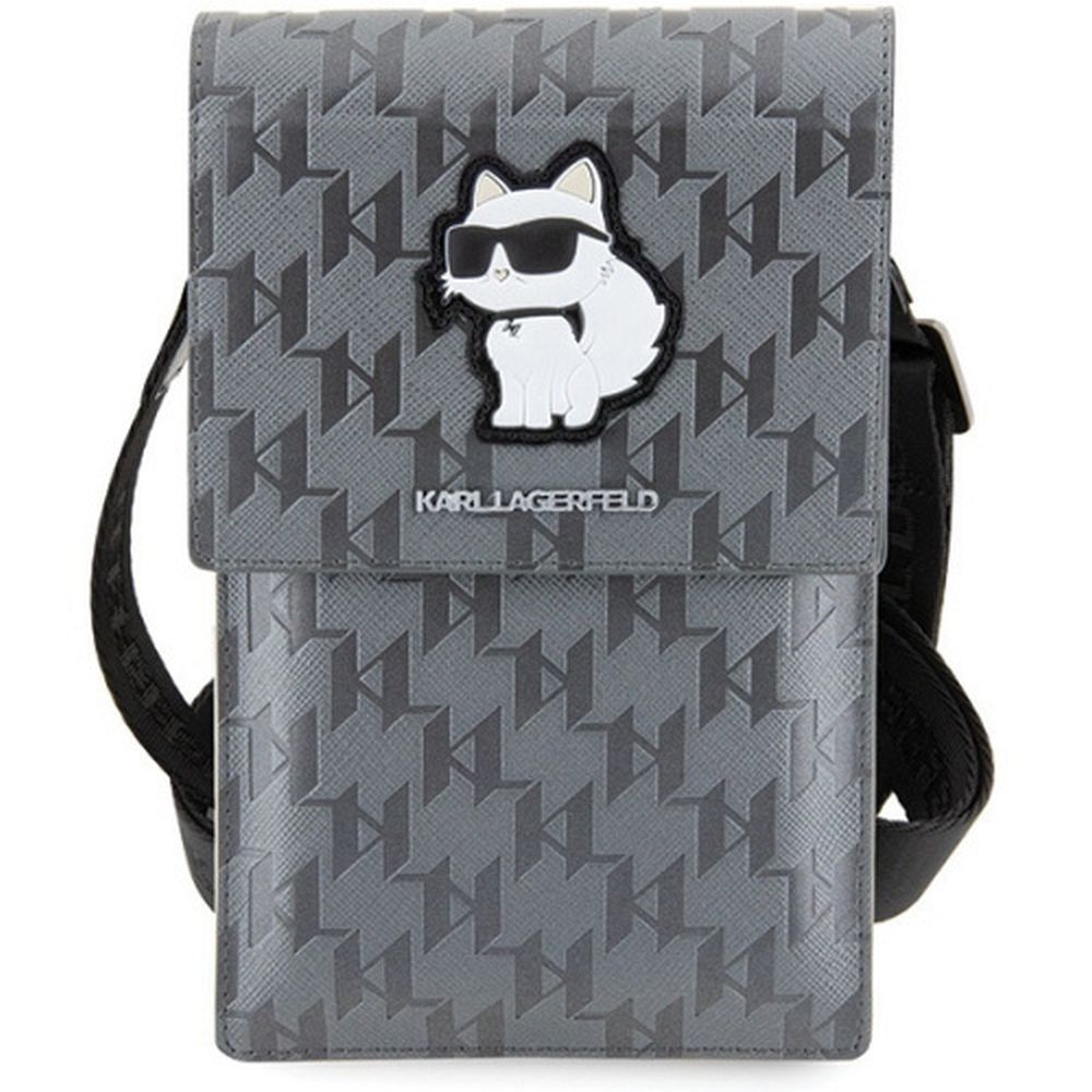 KARL LAGERFELD universal bag for mobile KLWBSAKHPCG (Saffiano Mono Choupette) silver - Image 2