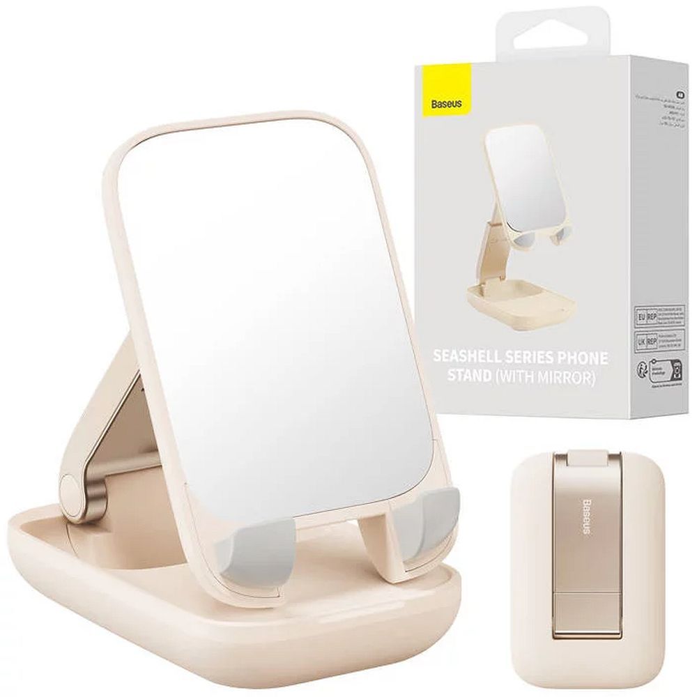 BASEUS foldable holder for phone with mirror BS-HP008 pink