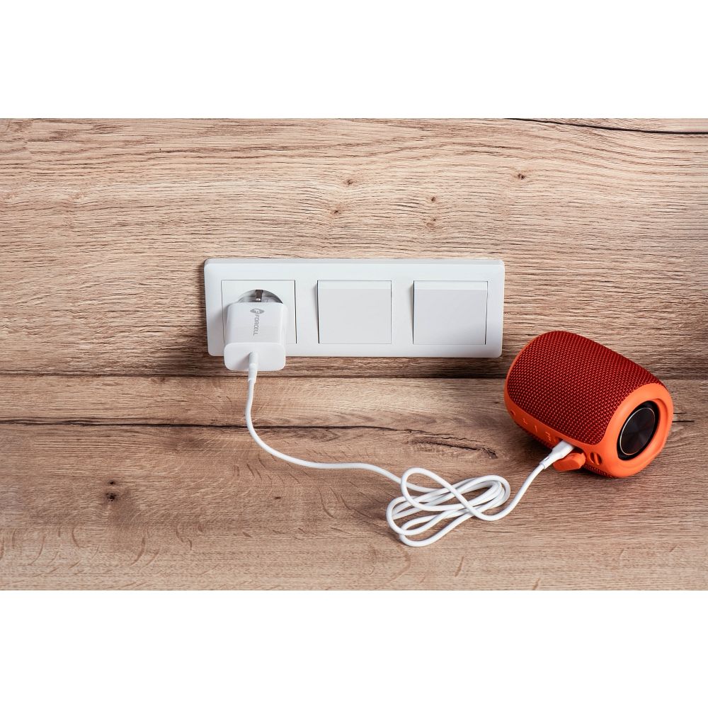 FORCELL F-ENERGY TFK-TC-25WPD travel charger Type C + cable Type C to Type C PD Q.C 3A 25W white - Image 21
