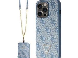 GUESS case for IPHONE 14 Pro GUHCP14LP4TDSCPB (Crossbody 4G Metal Logo) blue