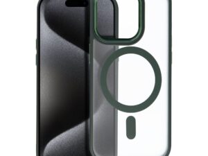 MATTE MAG COVER case compatible with MagSafe for IPHONE 15 Pro green