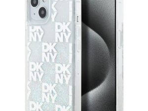 DKNY case for IPHONE 15 DKHCP15SLCPEPT (DKNY HC Liquid Glitters W/Checkered Pattern) white