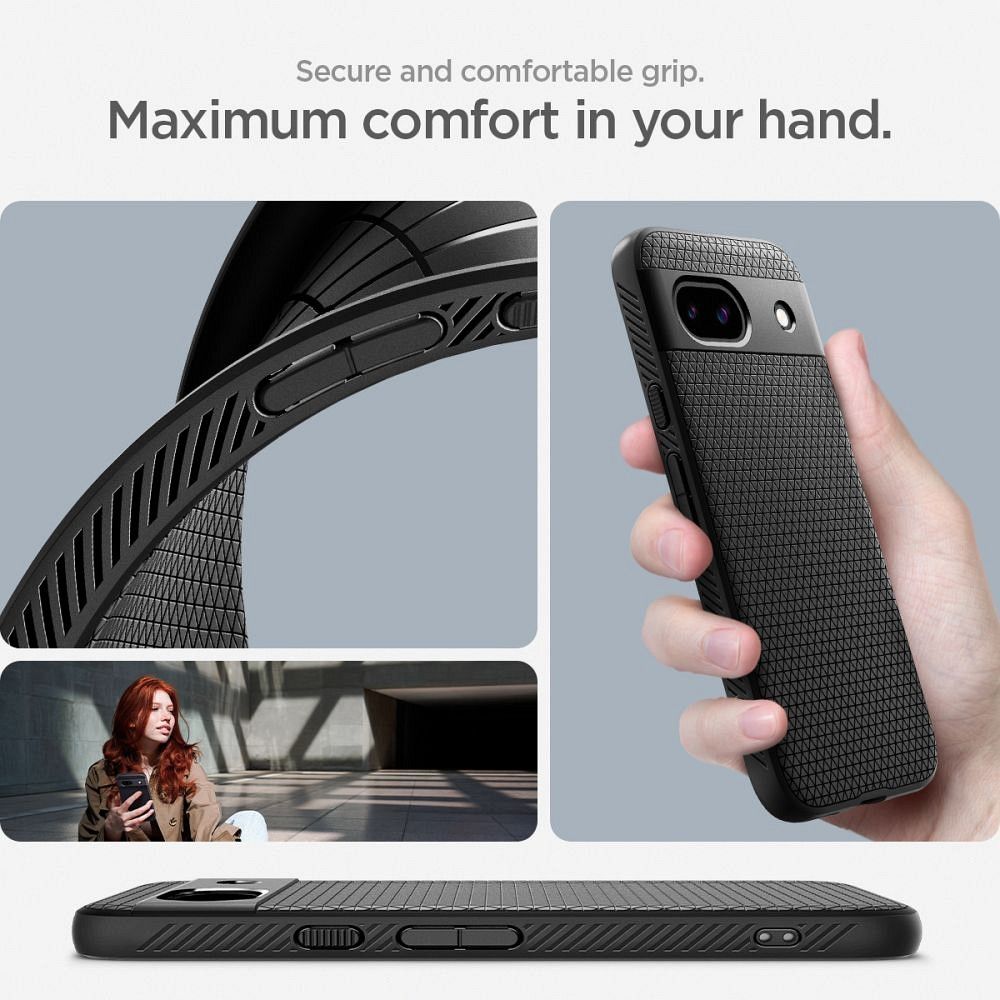 SPIGEN case Liquid Air for GOOGLE PIXEL 8A matte black - Image 16