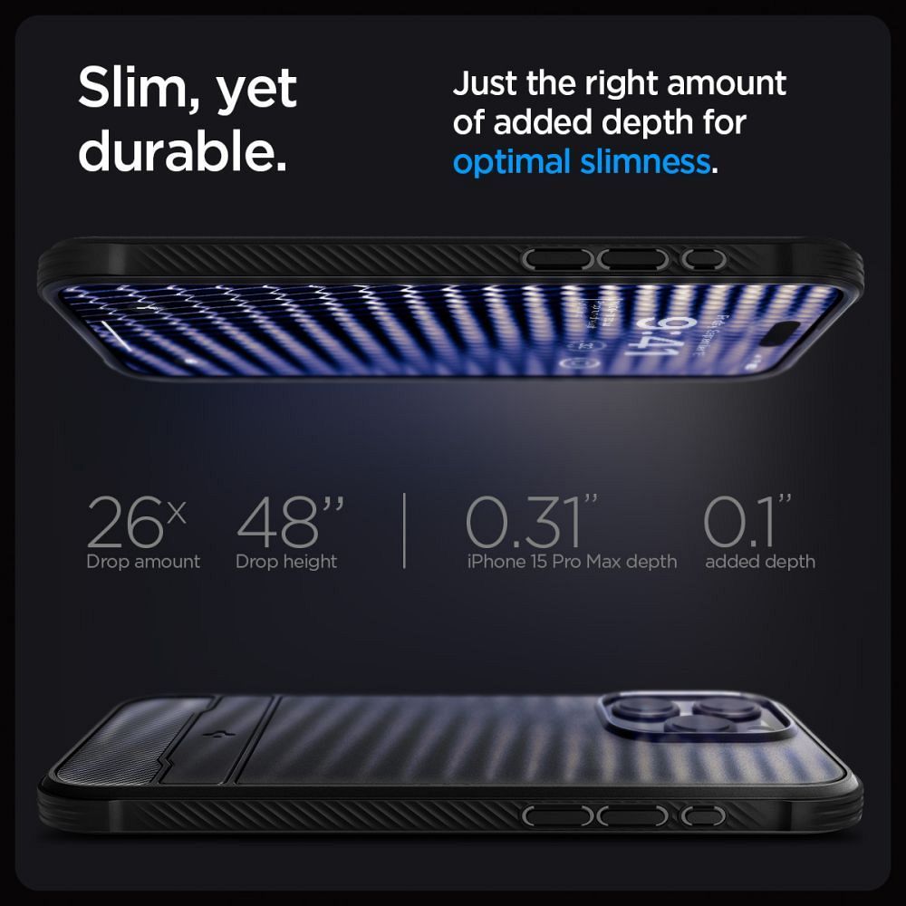 SPIGEN Rugged Armor MAG compatible with MAGSAFE for IPHONE 15 PRO MAX matte black - Image 13