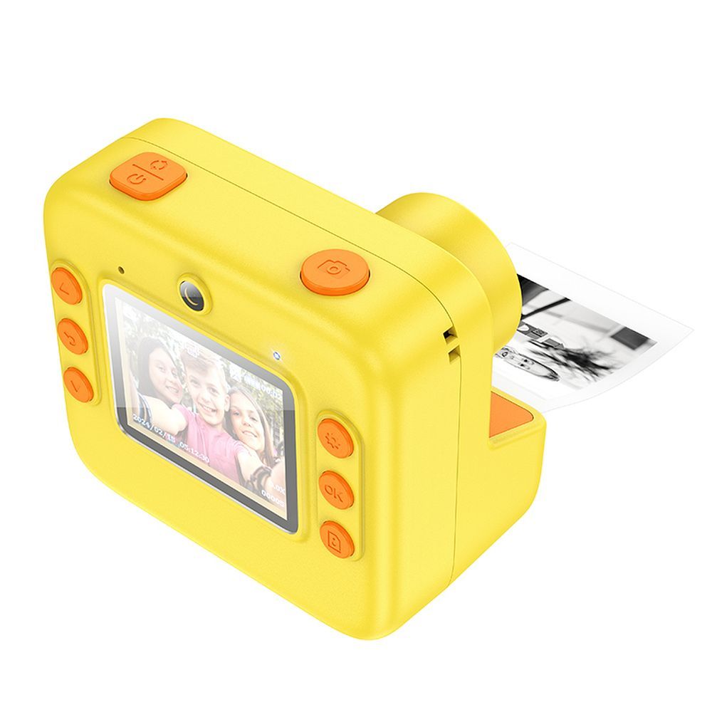 HOCO digital kids camera with printer DV200 yellow - Image 2