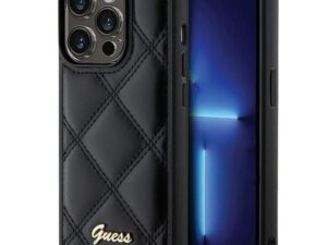 GUESS case for IPHONE 15 Pro GUHCP15LPSQSQSK (Quilted Metal Logo) black