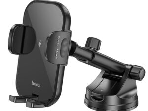 HOCO car holder with wirelles charging for windshield / center console 15W HW5 black