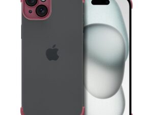 MINI BUMPERS case with camera island protection for IPHONE 15 Plus cherry