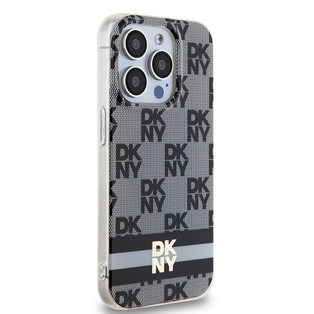 DKNY case for IPHONE 15 Pro Max compatible with MagSafe DKHMP15XHCPTSK (DKNY HC MagSafe PC TPU Checkered Pattern W/Printed Stripes) black - Image 5