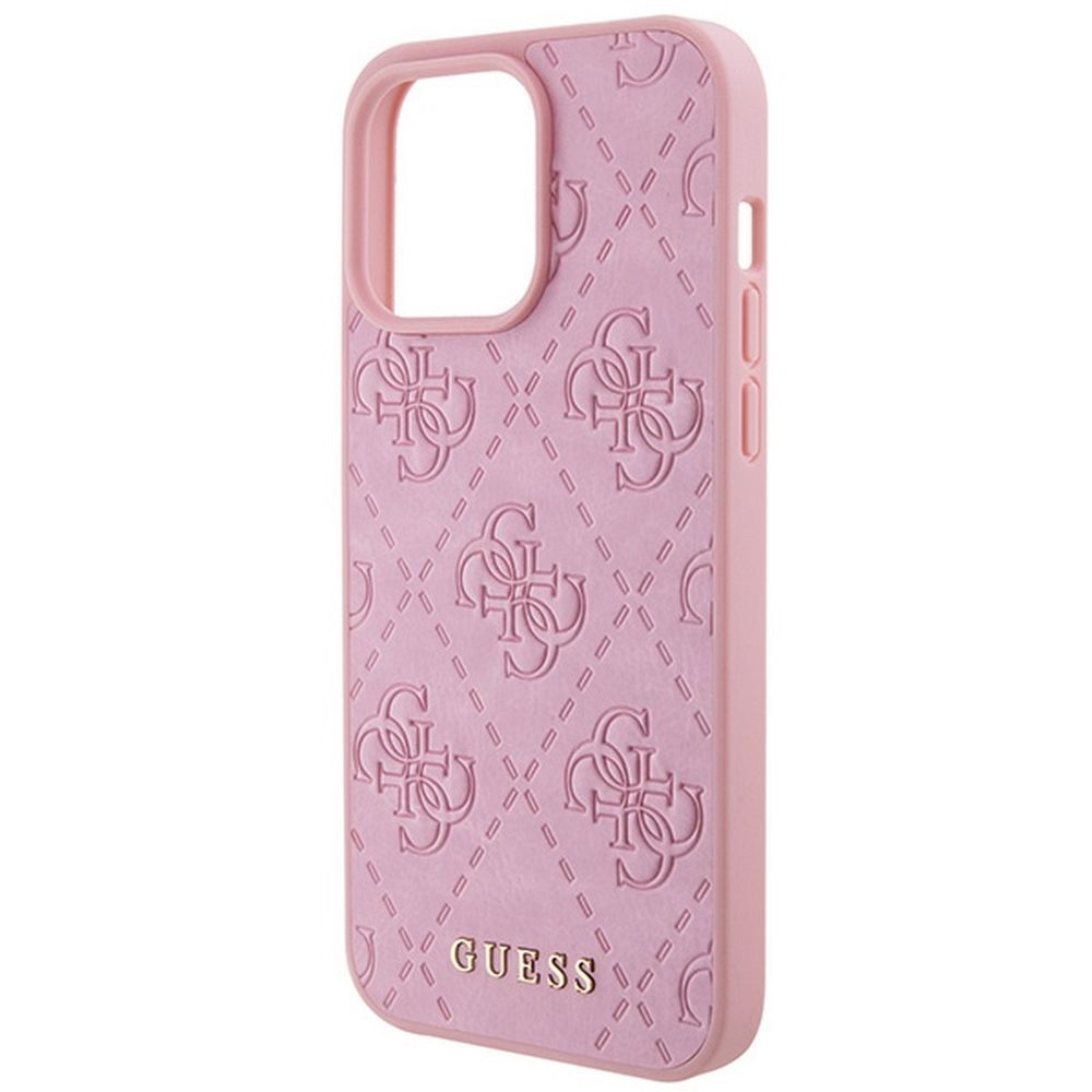 GUESS case for IPHONE 15 Pro GUHCP15LP4EPMP (Quilted 4G Classic) pink - Image 4