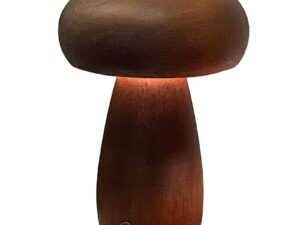 Table lamp bedside mushroom Art Deco brown MTWTHN