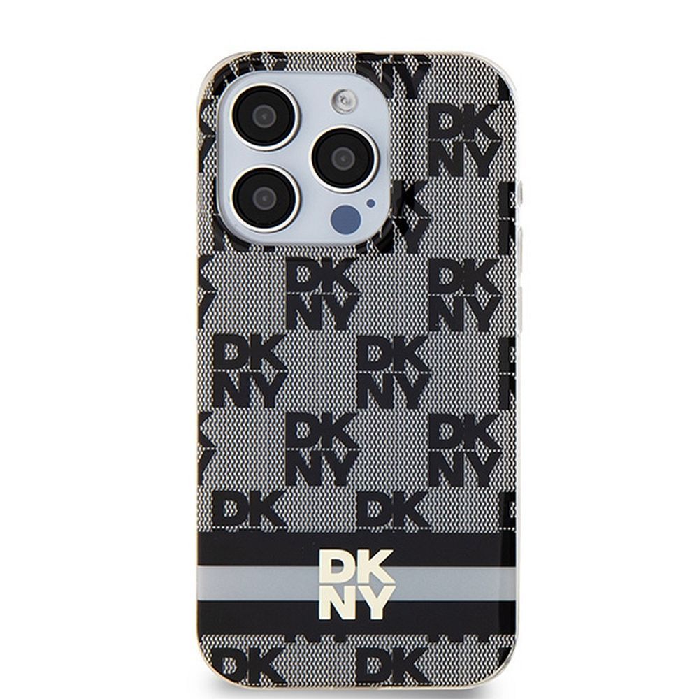 DKNY case for IPHONE 15 Pro Max compatible with MagSafe DKHMP15XHCPTSK (DKNY HC MagSafe PC TPU Checkered Pattern W/Printed Stripes) black - Image 2