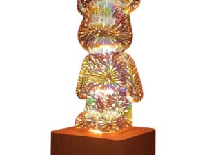 Table lamp bedside LED 3D BEAR Art Deco standing L3GFBD