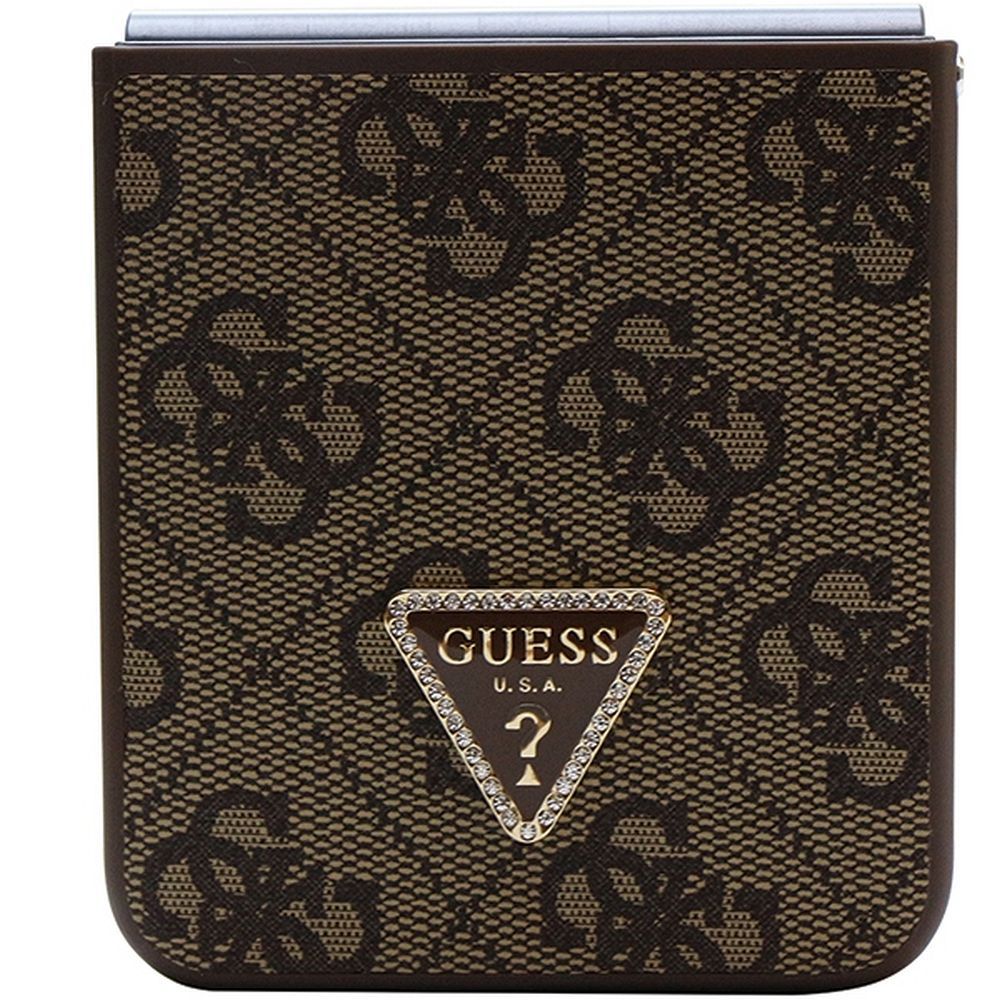GUESS case for SAMSUNG Flip 5 GUHCZF5P4TDPW for Samsung Flip 5 (4G Triangle Strass / brown) - Image 5