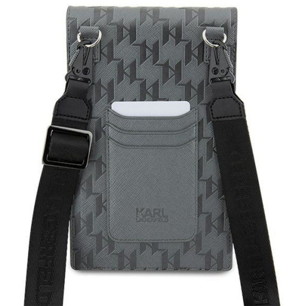 KARL LAGERFELD universal bag for mobile KLWBSAKHPCG (Saffiano Mono Choupette) silver - Image 5