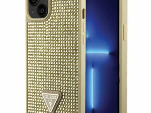 GUESS case for IPHONE 13 / 14 / 15 GUHCP14SHDGTPD (Rhinestone Triangle) gold