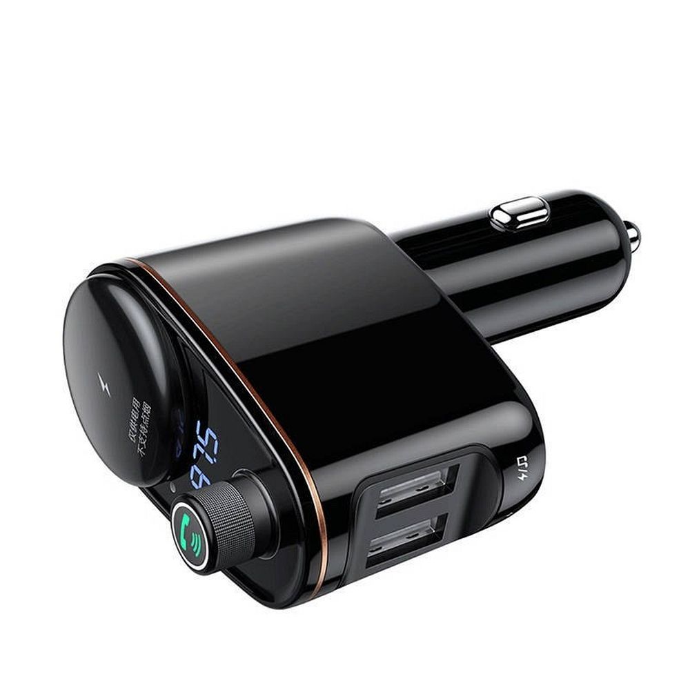 BASEUS car charger 2 x USB A + transmitter FM BT 3,4A S-06 CCHC000001 black - Image 3