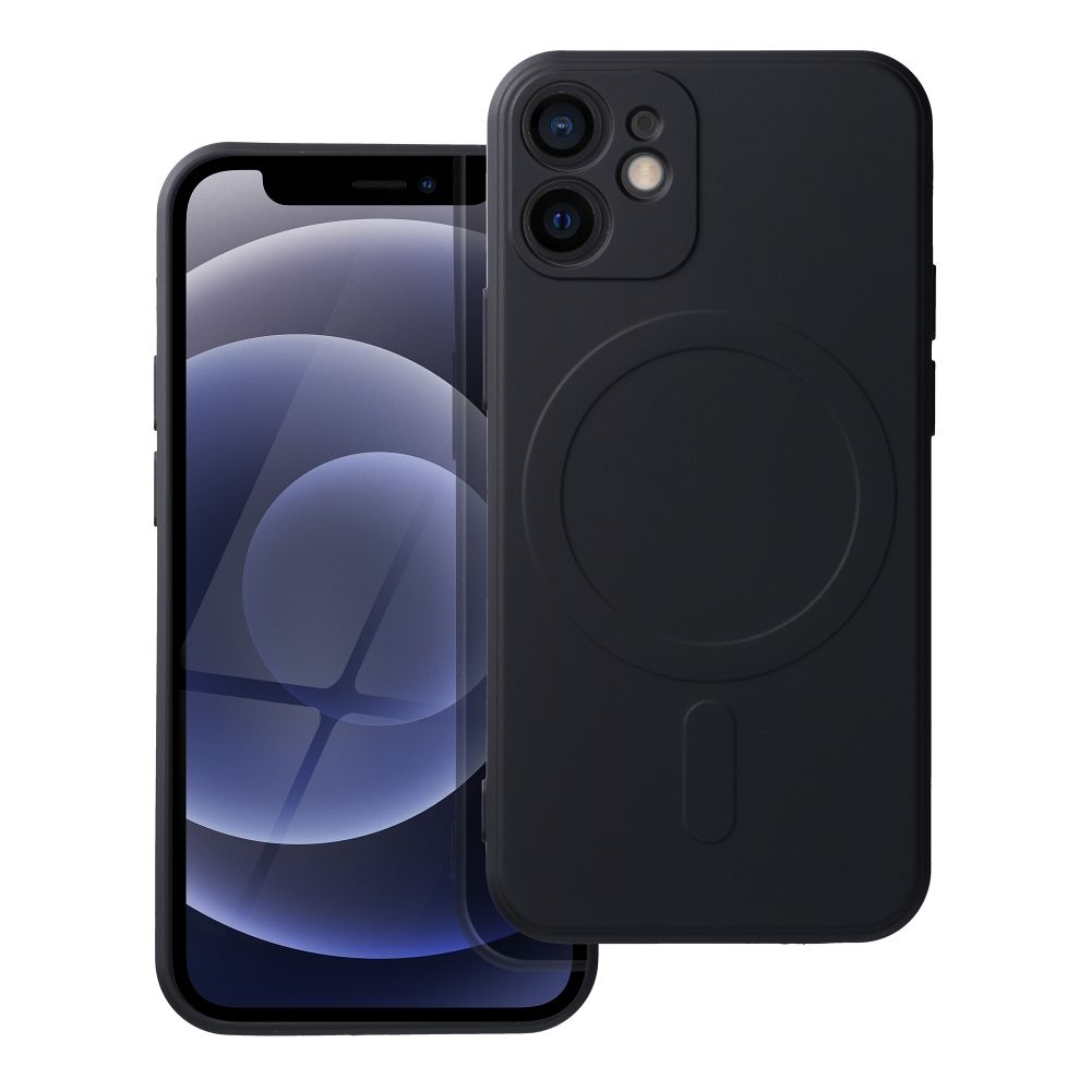 SILICONE MAG COVER case compatible with MagSafe for IPHONE 12 Mini black
