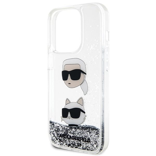 KARL LAGERFELD case for IPHONE 14 Pro KLHCP14LLDHKCNS (Liquid Glitter KC) white - Image 7