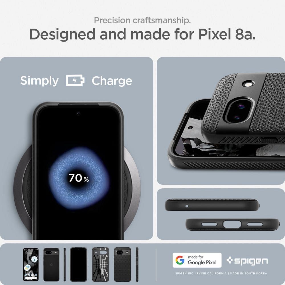 SPIGEN case Liquid Air for GOOGLE PIXEL 8A matte black - Image 17