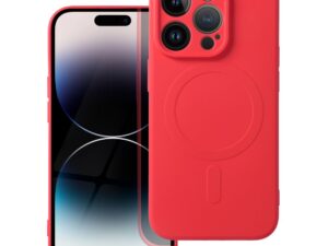 SILICONE MAG COVER case compatible with MagSafe for IPHONE 14 Pro red