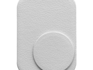 Badge for magnet car holder with leather silver